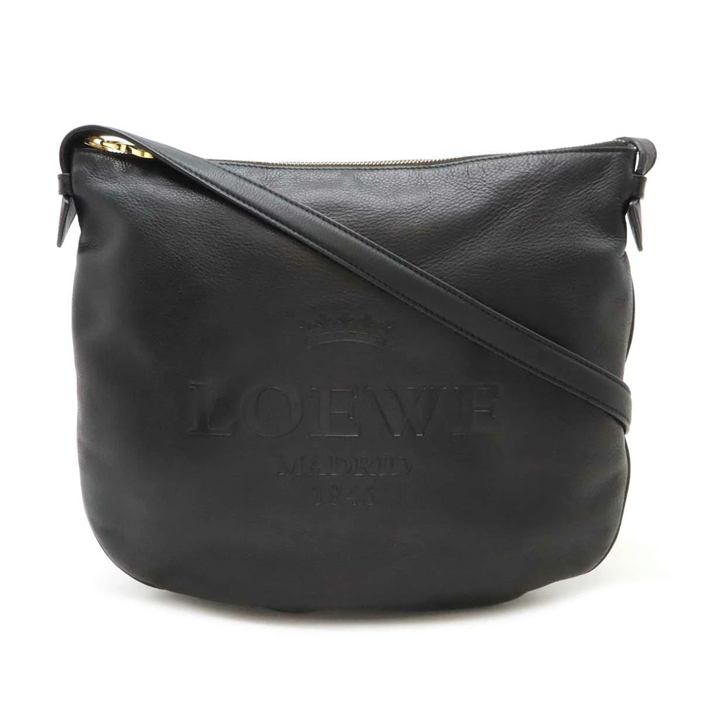 Loewe Heritage Crossbody Bag Leather Black